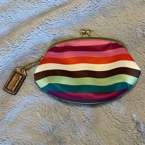 Multicolored Coach wristlet